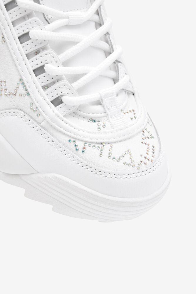 Tenis Fila Disruptor 2 Diamante Sneakers Mujer Wht/Wht/Irid | 890123ARB