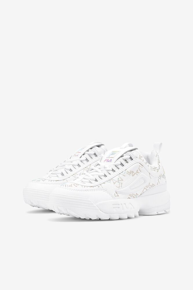 Tenis Fila Disruptor 2 Diamante Sneakers Mujer Wht/Wht/Irid | 890123ARB