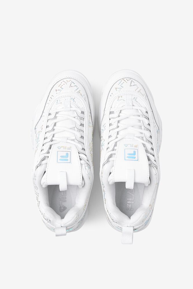 Tenis Fila Disruptor 2 Diamante Sneakers Mujer Wht/Wht/Irid | 890123ARB