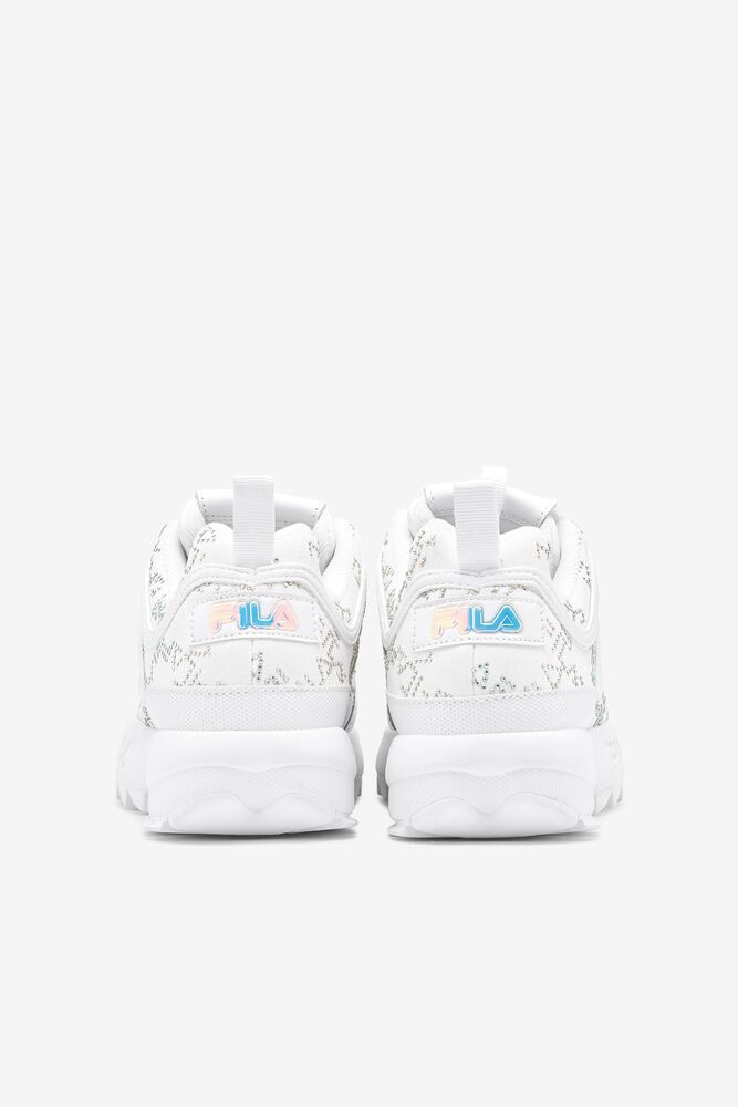 Tenis Fila Disruptor 2 Diamante Sneakers Mujer Wht/Wht/Irid | 890123ARB