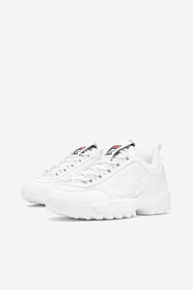 Tenis Fila Disruptor 2 Embroidery Sneakers Mujer Wht/Fnvy/Fred | 043892AIL