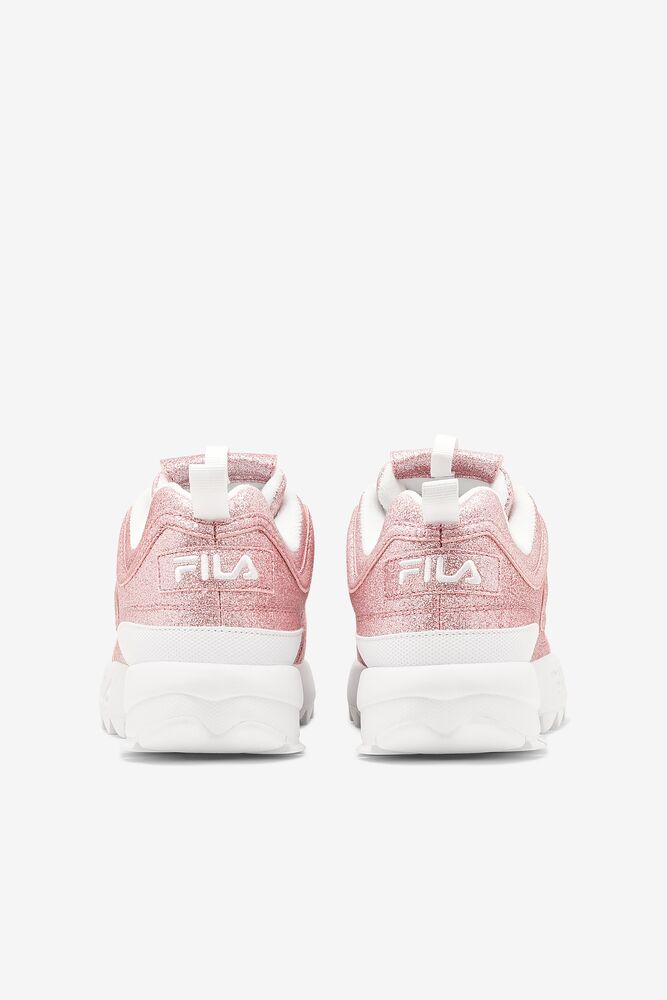 Tenis Fila Disruptor 2 Glimmer Sneakers Mujer Rosas Rosas Blancas | 017235UDC