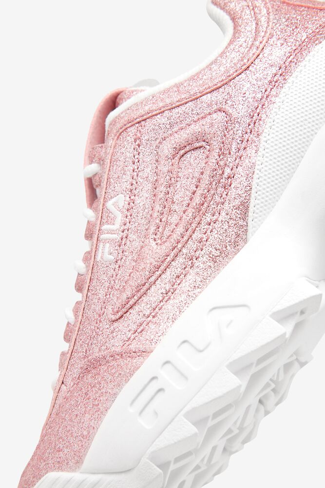 Tenis Fila Disruptor 2 Glimmer Sneakers Mujer Rosas Rosas Blancas | 017235UDC