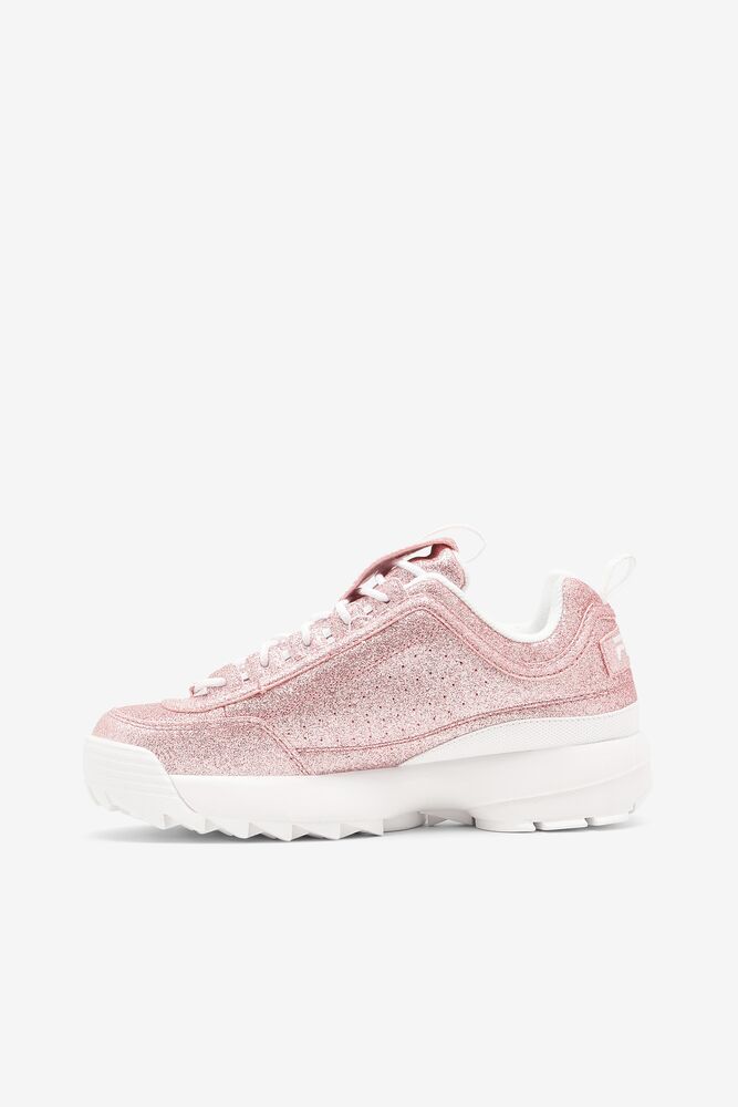 Tenis Fila Disruptor 2 Glimmer Sneakers Mujer Rosas Rosas Blancas | 017235UDC