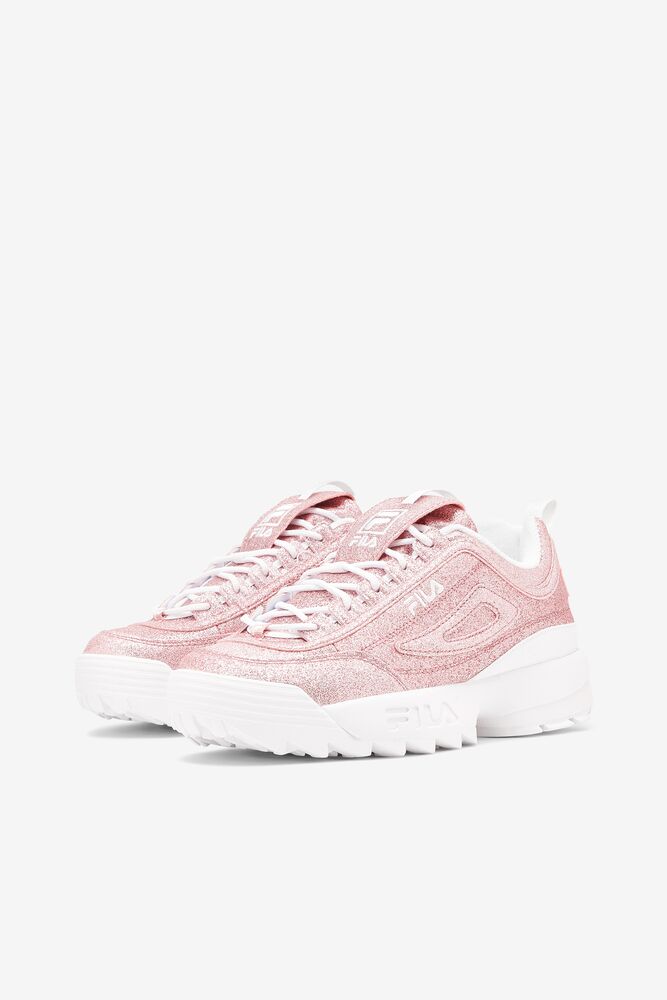 Tenis Fila Disruptor 2 Glimmer Sneakers Mujer Rosas Rosas Blancas | 017235UDC