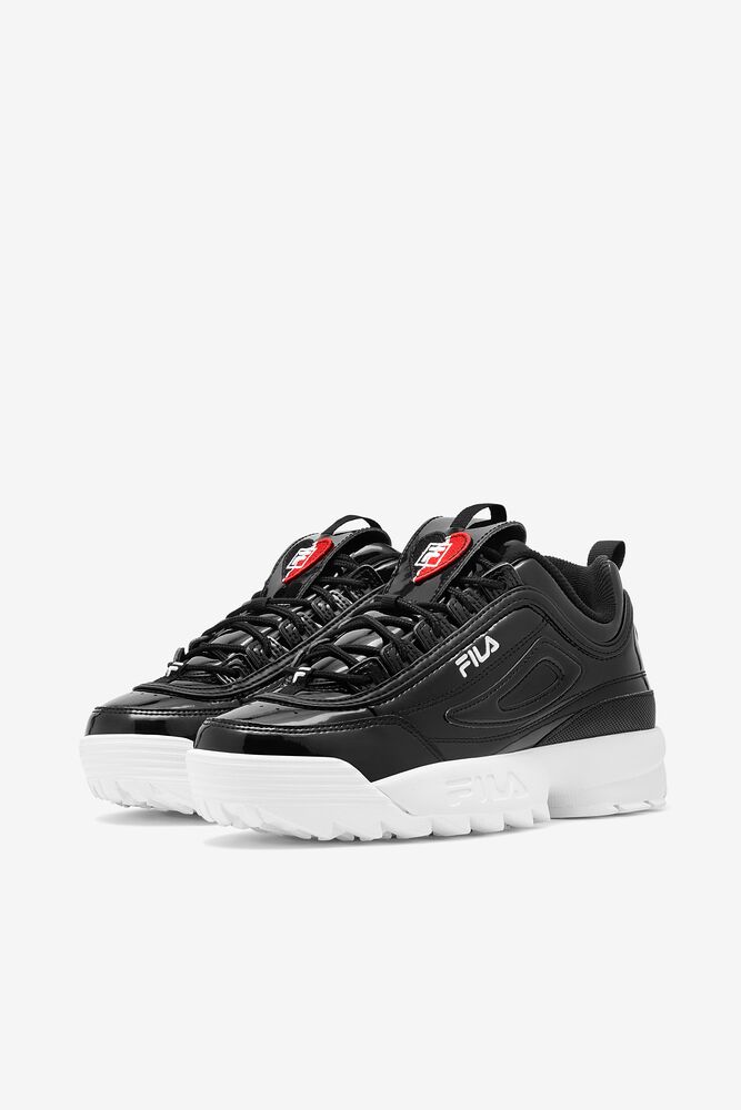 Tenis Fila Disruptor 2 Heart Sneakers Mujer Negras Negras Blancas | 302495DFW