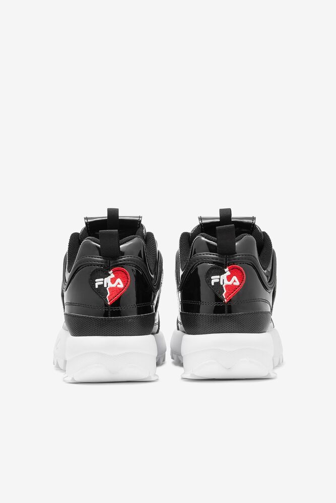 Tenis Fila Disruptor 2 Heart Sneakers Mujer Negras Negras Blancas | 302495DFW