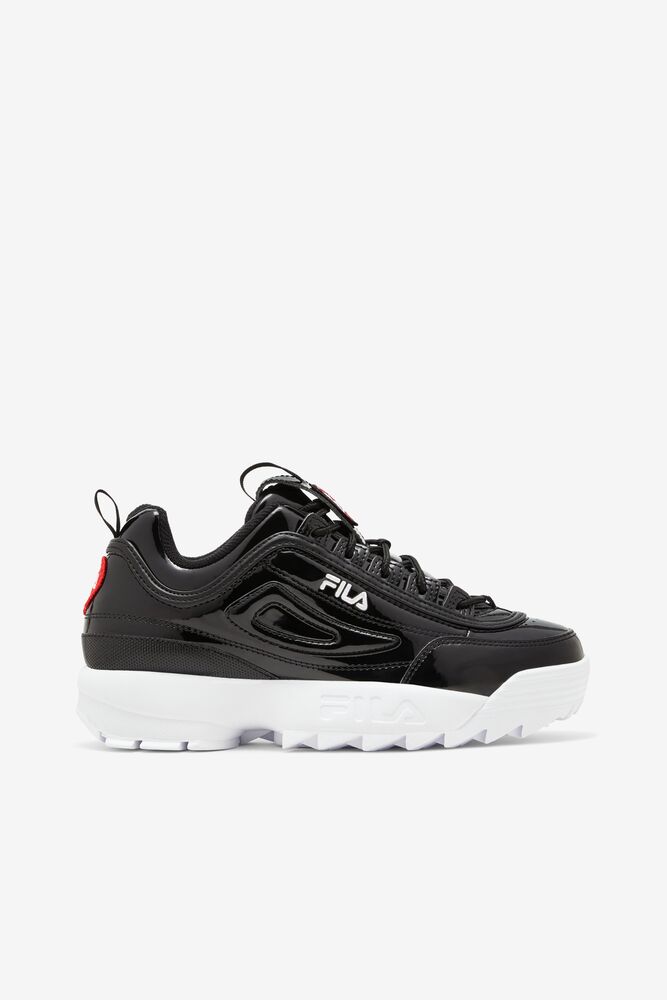 Tenis Fila Disruptor 2 Heart Sneakers Mujer Negras Negras Blancas | 302495DFW