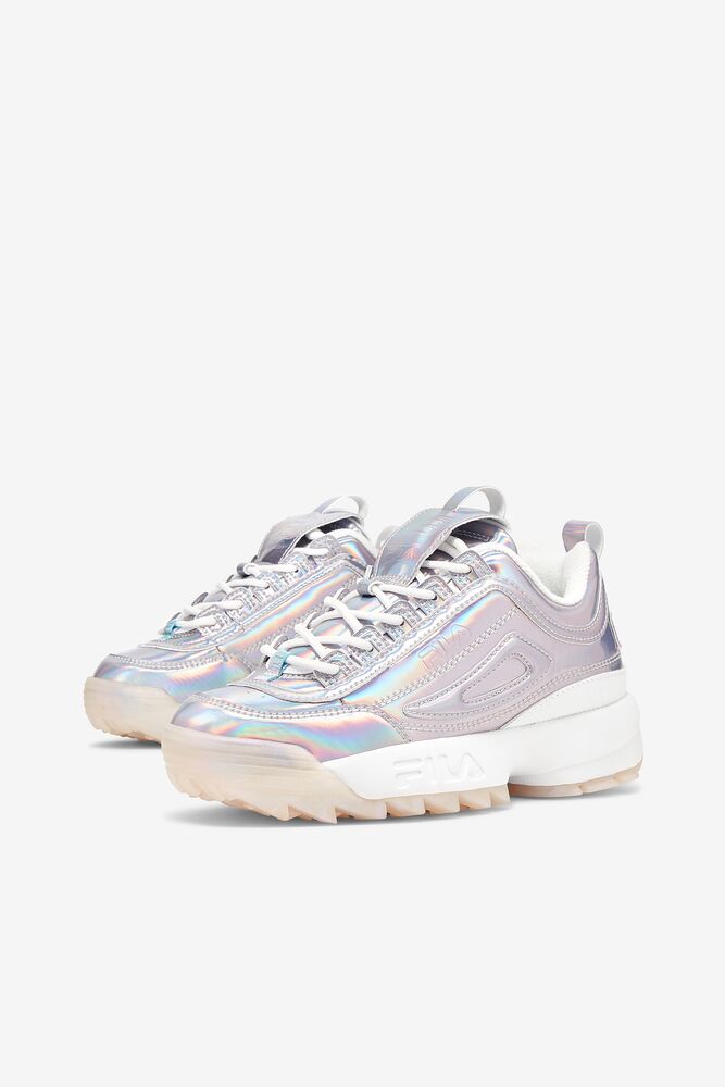 Tenis Fila Disruptor 2 Iridescent Sneakers Mujer Wht/Mult/Wht | 260435TBX