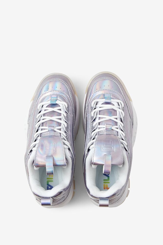 Tenis Fila Disruptor 2 Iridescent Sneakers Mujer Wht/Mult/Wht | 260435TBX