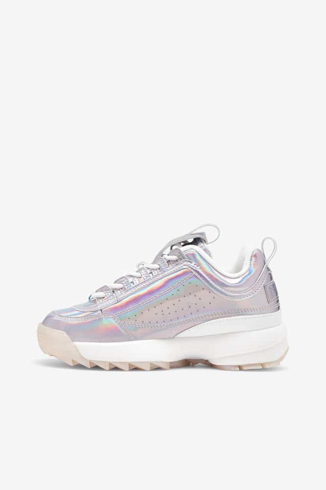 Tenis Fila Disruptor 2 Iridescent Sneakers Mujer Wht/Mult/Wht | 260435TBX