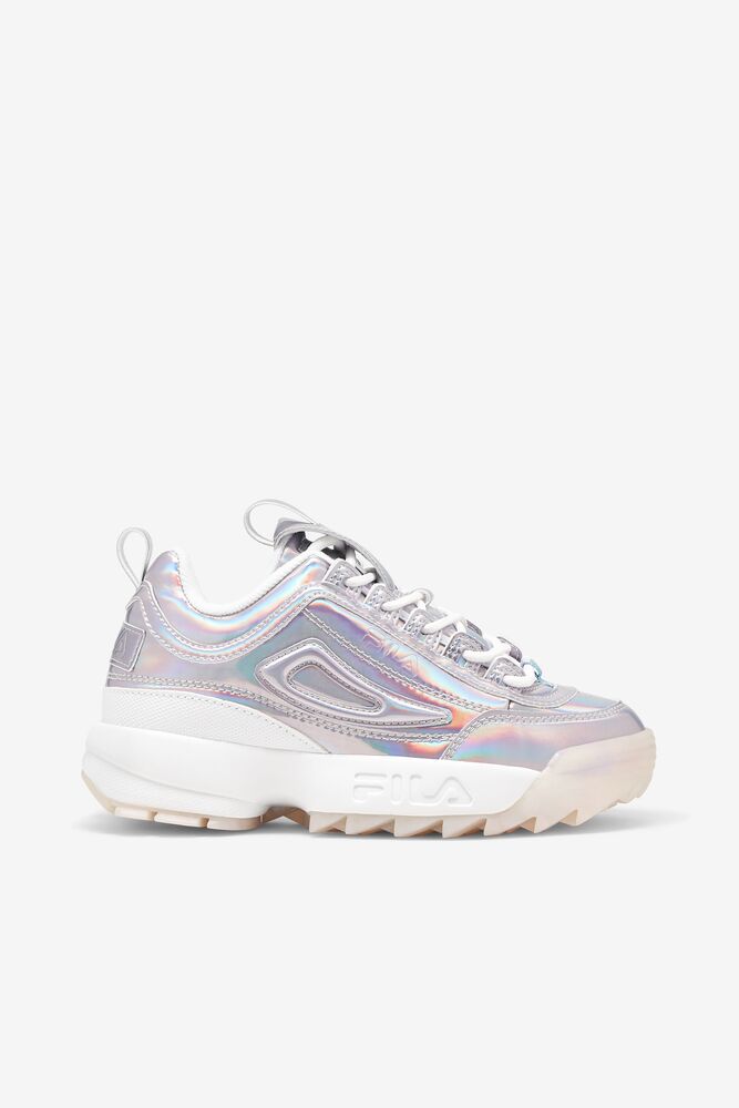 Tenis Fila Disruptor 2 Iridescent Sneakers Mujer Wht/Mult/Wht | 260435TBX