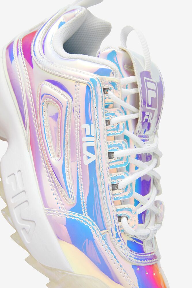 Tenis Fila Disruptor 2 Iridescent Sneakers Mujer Blancas | 208693YPR