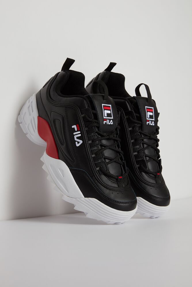 Tenis Fila Disruptor 2 Lab Sneakers Hombre Negras Rojas Blancas | 370984OYV