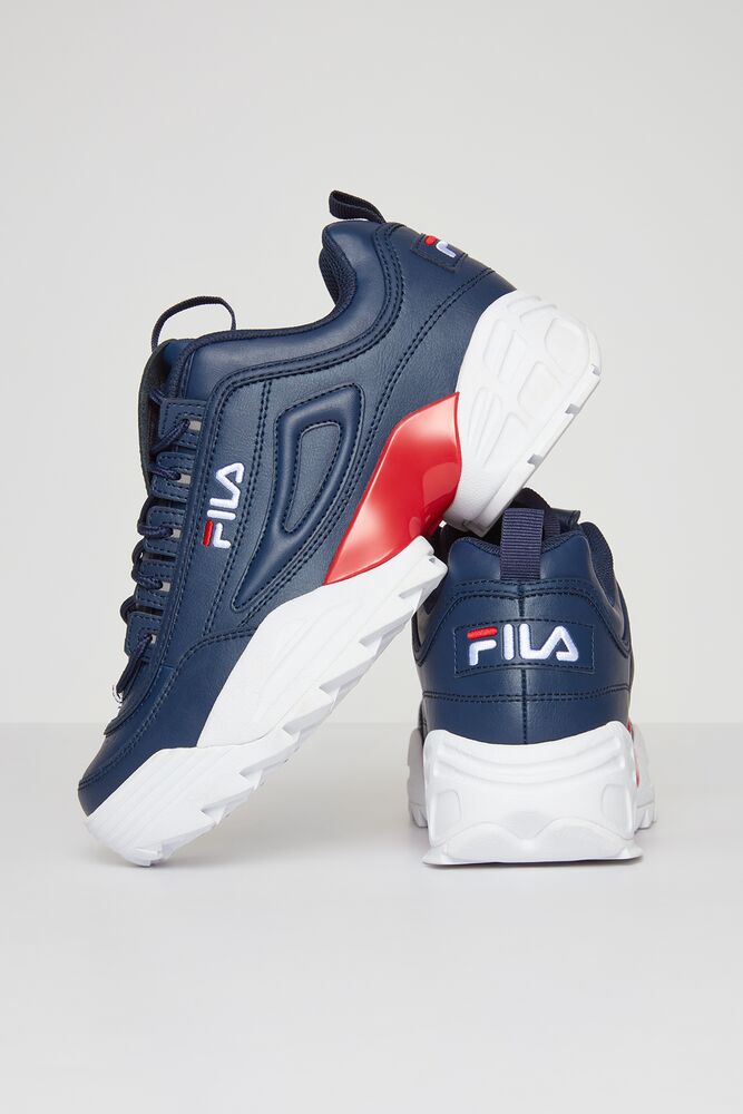 Tenis Fila Disruptor 2 Lab Sneakers Hombre Azul Marino Blancas Rojas | 048536DJO