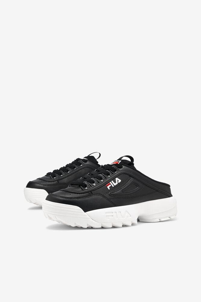 Tenis Fila Disruptor 2 Mule Sneakers Mujer Negras Blancas Rojas | 592816UCK