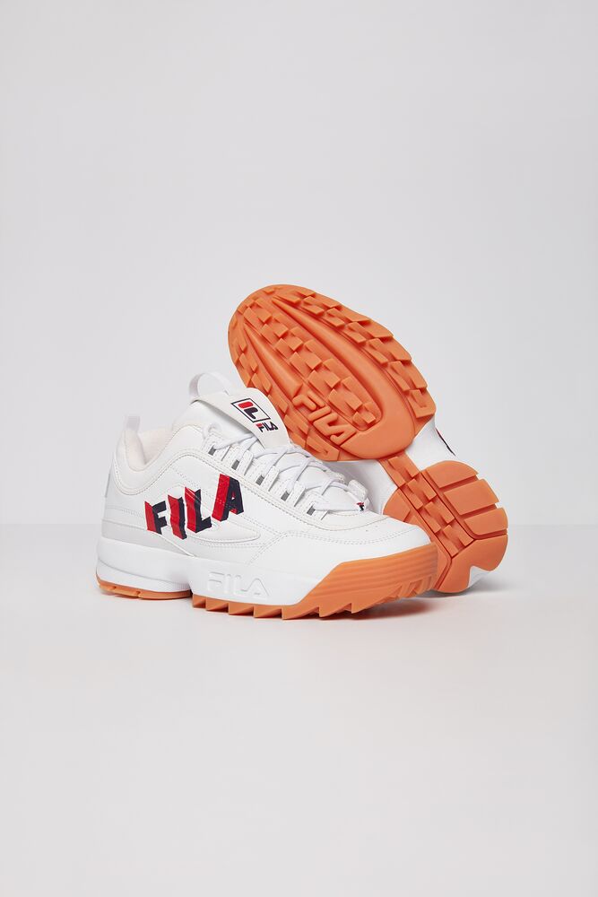 Tenis Fila Disruptor 2 Perspective Sneakers Hombre Wht/Fnvy/Fred | 746501ZML