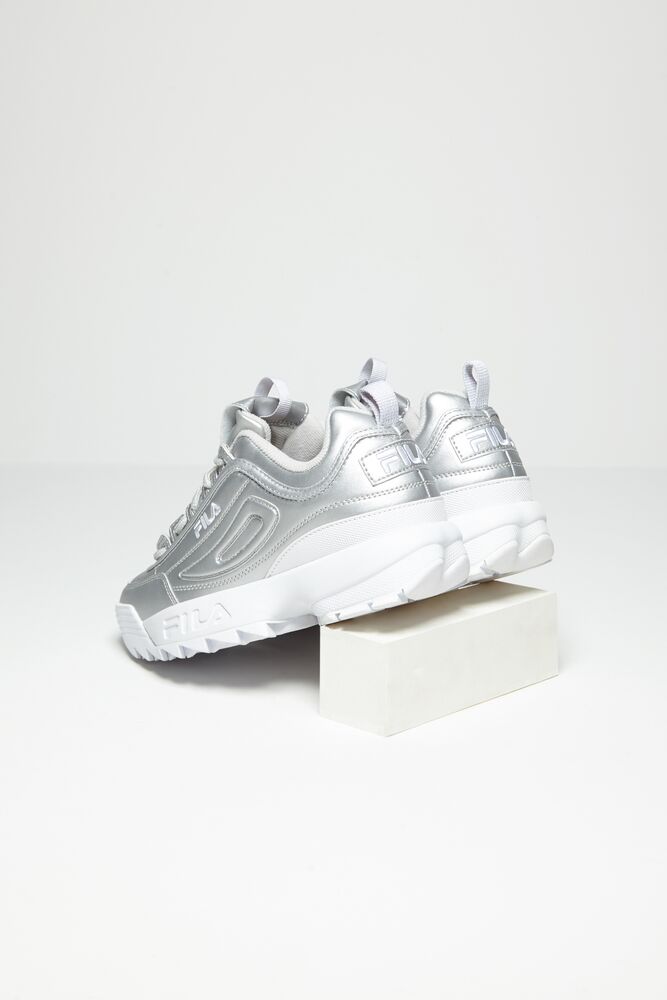 Tenis Fila Disruptor 2 Premium Metallic Sneakers Mujer Msil/Msil/Wht | 923508ODV