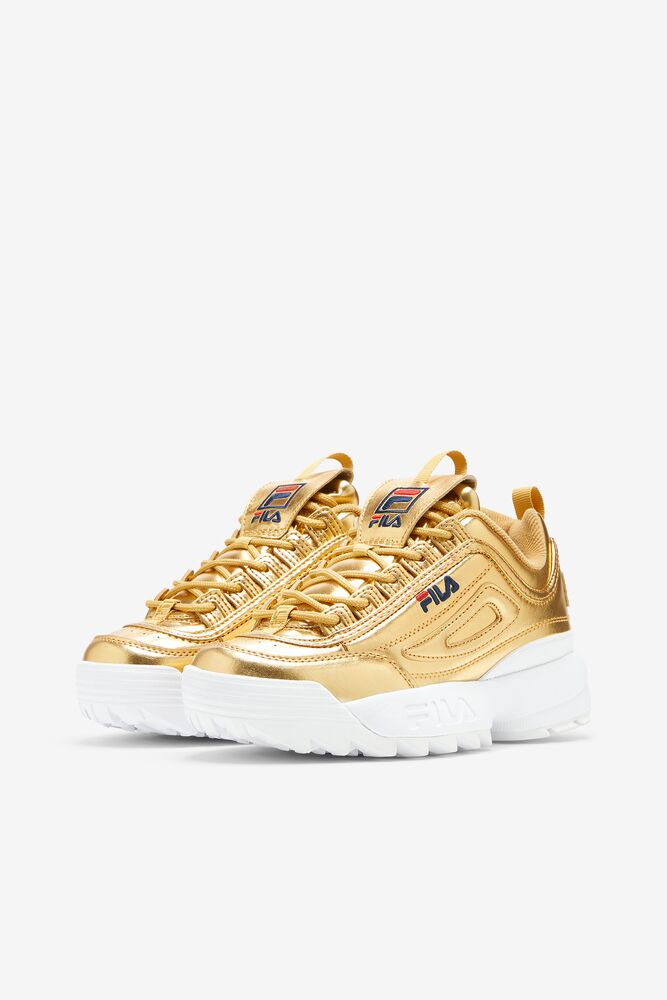 Tenis Fila Disruptor 2 Premium Metallic Sneakers Mujer Mgld/Mgld/Wht | 960872KLS