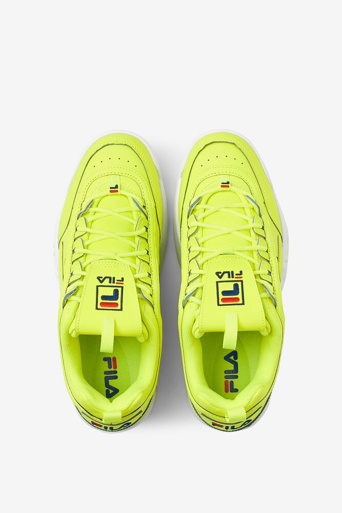 Tenis Fila Disruptor 2 Premium Neon Sneakers Hombre Amarillo Azul Marino Rojas | 942380EFK