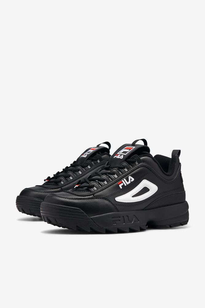 Tenis Fila Disruptor 2 Premium Sneakers Hombre Negras Blancas Rojas | 647810ZID