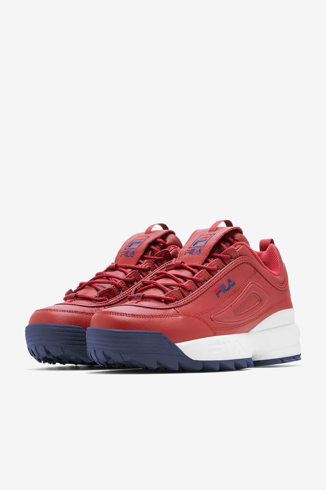 Tenis Fila Disruptor 2 Premium Sneakers Hombre Rojas Azul Marino Rojas | 653479CVO