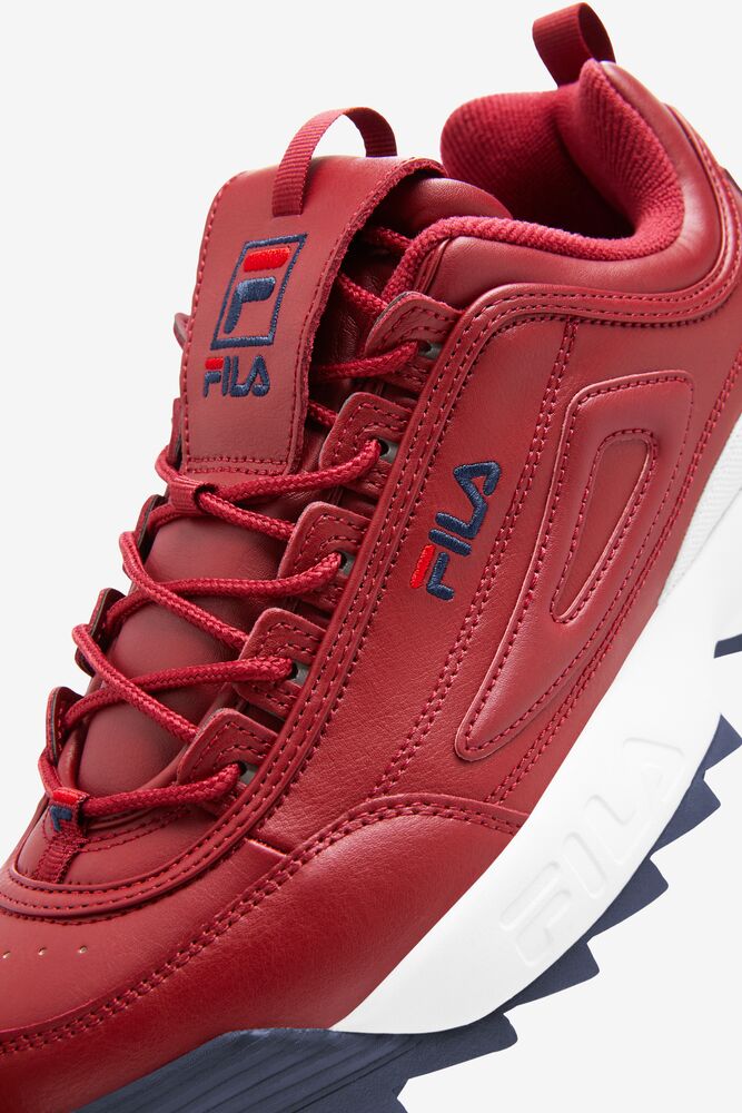 Tenis Fila Disruptor 2 Premium Sneakers Hombre Rojas Azul Marino Rojas | 653479CVO