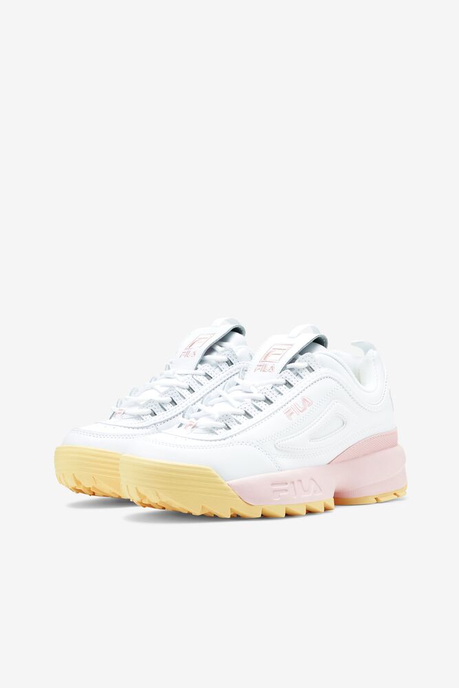 Tenis Fila Disruptor 2 Premium Sneakers Mujer Blancas Rosas | 759268HLF