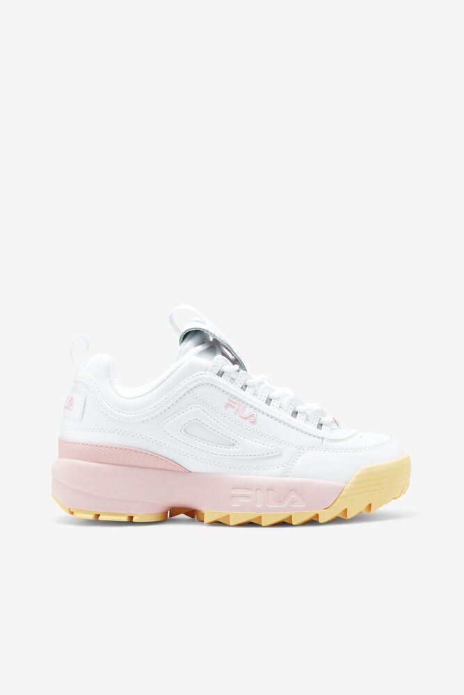 Tenis Fila Disruptor 2 Premium Sneakers Mujer Blancas Rosas | 759268HLF