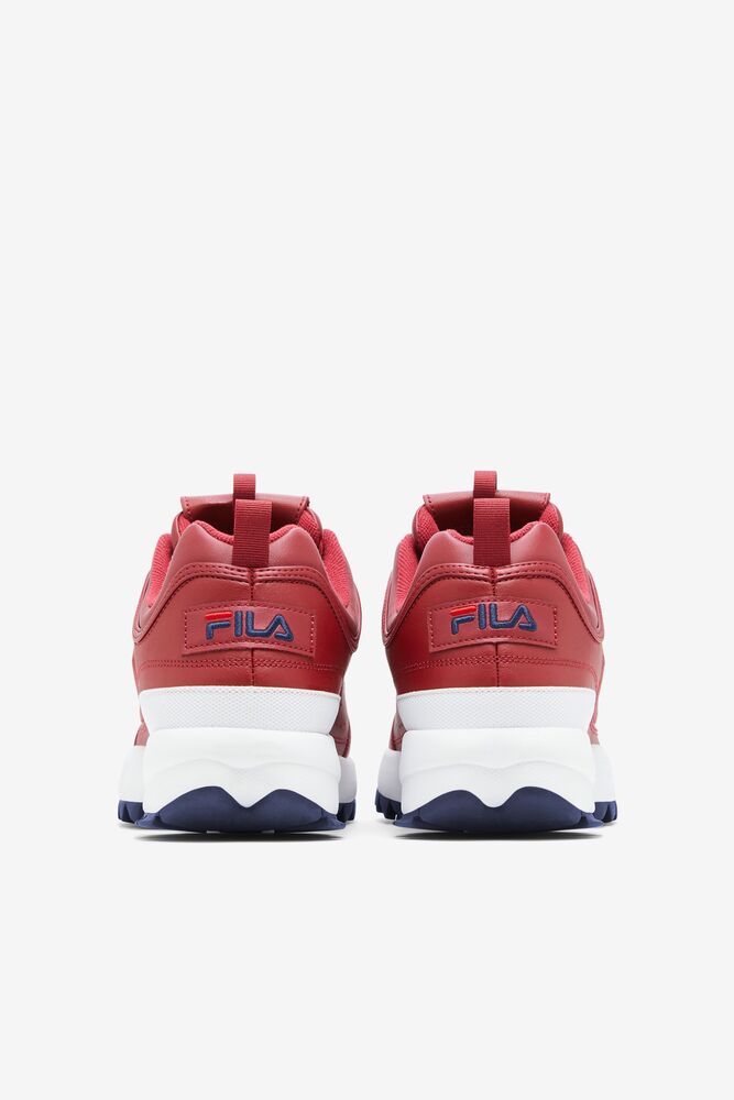 Tenis Fila Disruptor 2 Premium Sneakers Hombre Rojas Azul Marino Rojas | 618493DAY