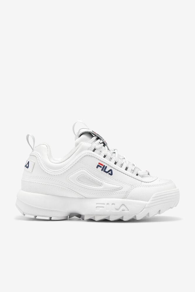 Tenis Fila Disruptor 2 Premium Sneakers Hombre Blancas Azul Marino Rojas | 835416PIC