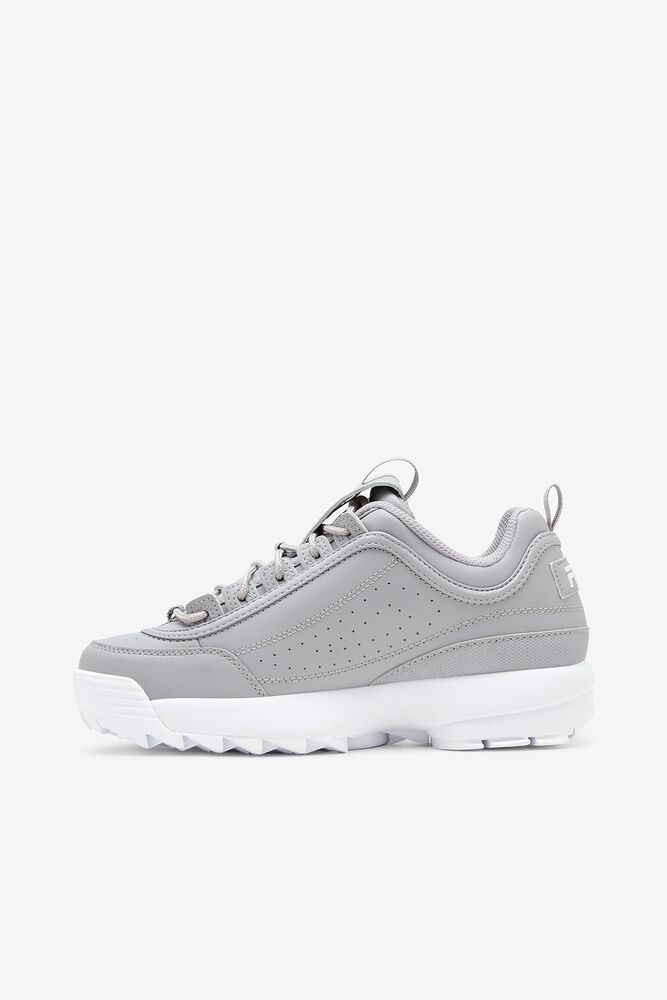 Tenis Fila Disruptor 2 Premium Sneakers Mujer Plateadas Blancas Blancas | 076285DLR