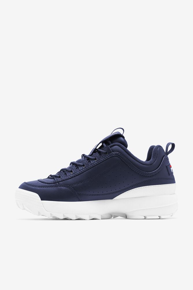 Tenis Fila Disruptor 2 Premium Sneakers Hombre Azul Marino Blancas Rojas | 876023SKE