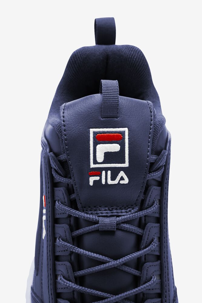 Tenis Fila Disruptor 2 Premium Sneakers Hombre Azul Marino Blancas Rojas | 876023SKE