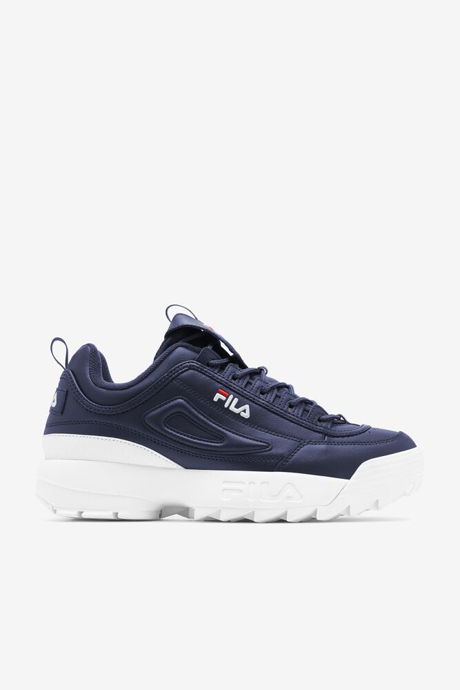 Tenis Fila Disruptor 2 Premium Sneakers Hombre Azul Marino Blancas Rojas | 876023SKE