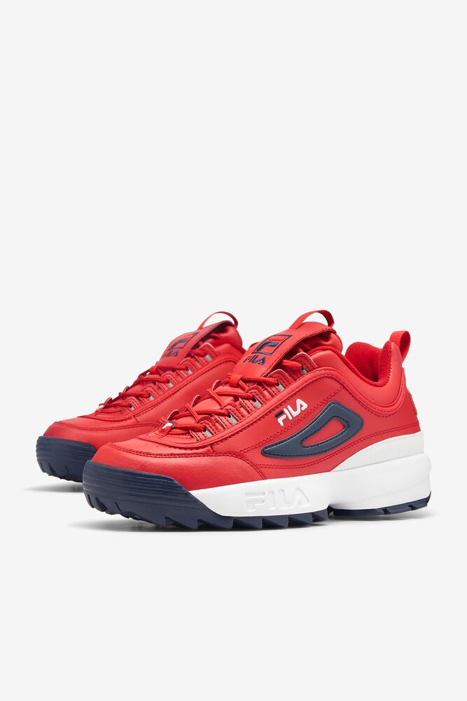 Tenis Fila Disruptor 2 Premium Sneakers Hombre Rojas Blancas Azul Marino | 824365OJK