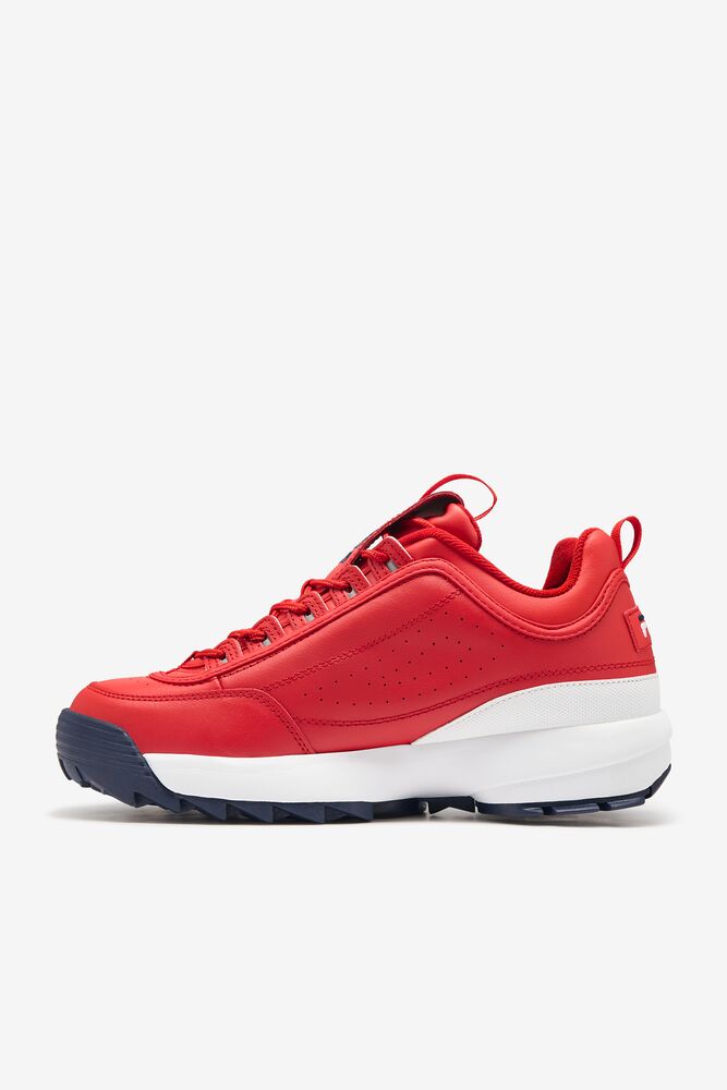 Tenis Fila Disruptor 2 Premium Sneakers Hombre Rojas Blancas Azul Marino | 824365OJK