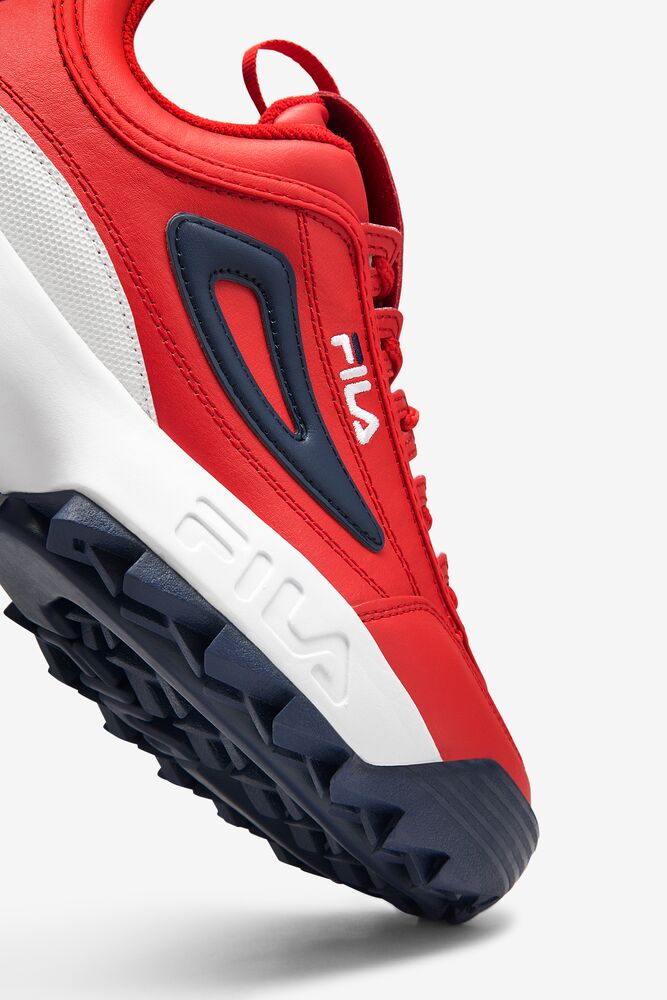 Tenis Fila Disruptor 2 Premium Sneakers Hombre Rojas Blancas Azul Marino | 824365OJK