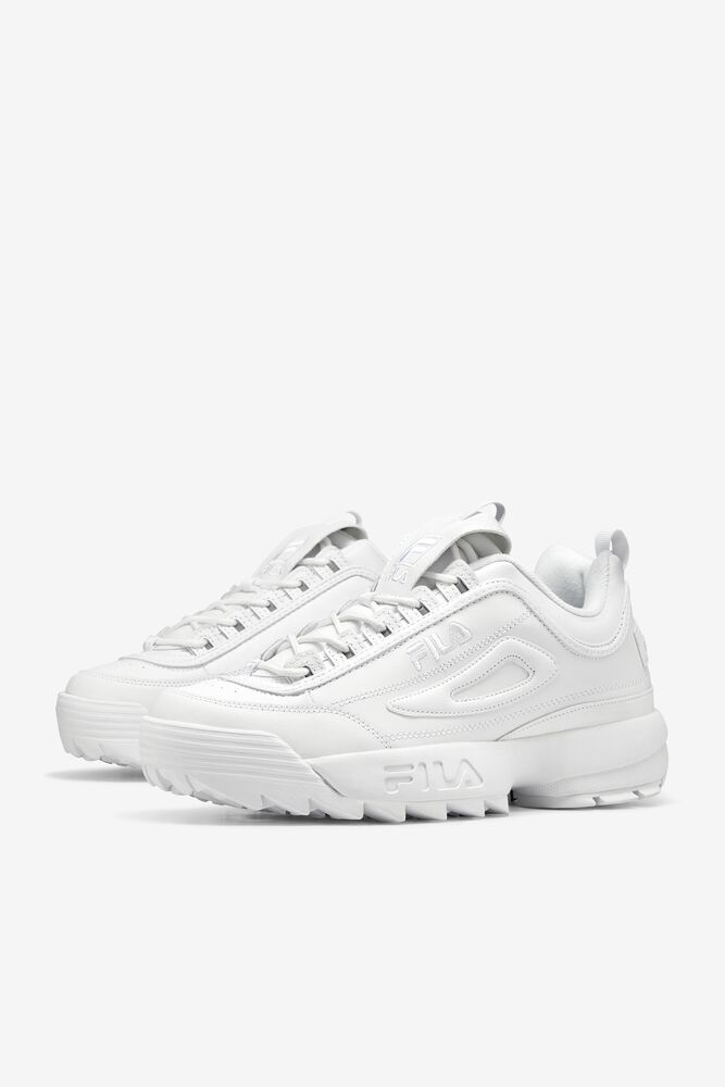 Tenis Fila Disruptor 2 Premium Sneakers Hombre Blancas Blancas Blancas | 173680FJM