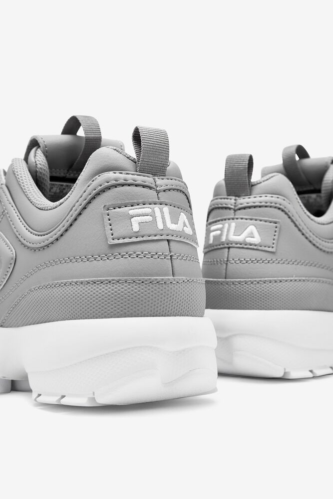 Tenis Fila Disruptor 2 Premium Sneakers Mujer Plateadas Blancas Blancas | 598236GQY