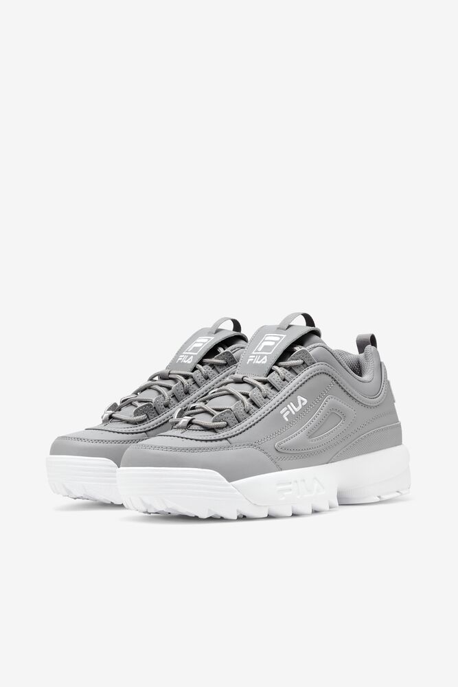 Tenis Fila Disruptor 2 Premium Sneakers Mujer Plateadas Blancas Blancas | 598236GQY