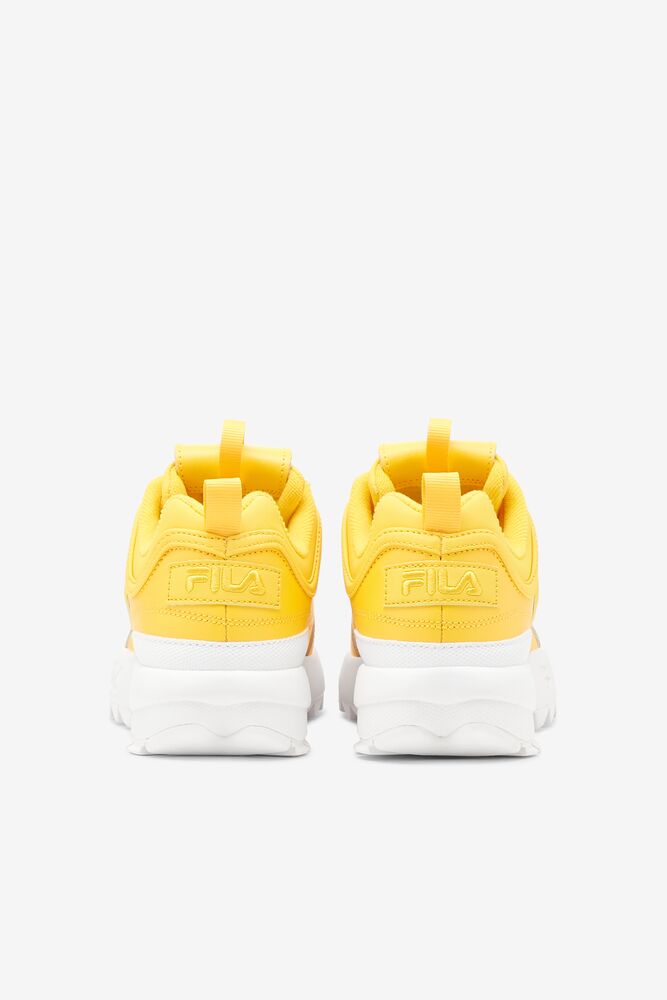 Tenis Fila Disruptor 2 Premium Sneakers Mujer Amarillo Amarillo Blancas | 379402BDH