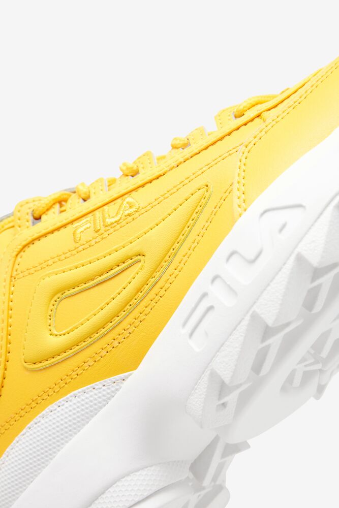 Tenis Fila Disruptor 2 Premium Sneakers Mujer Amarillo Amarillo Blancas | 379402BDH