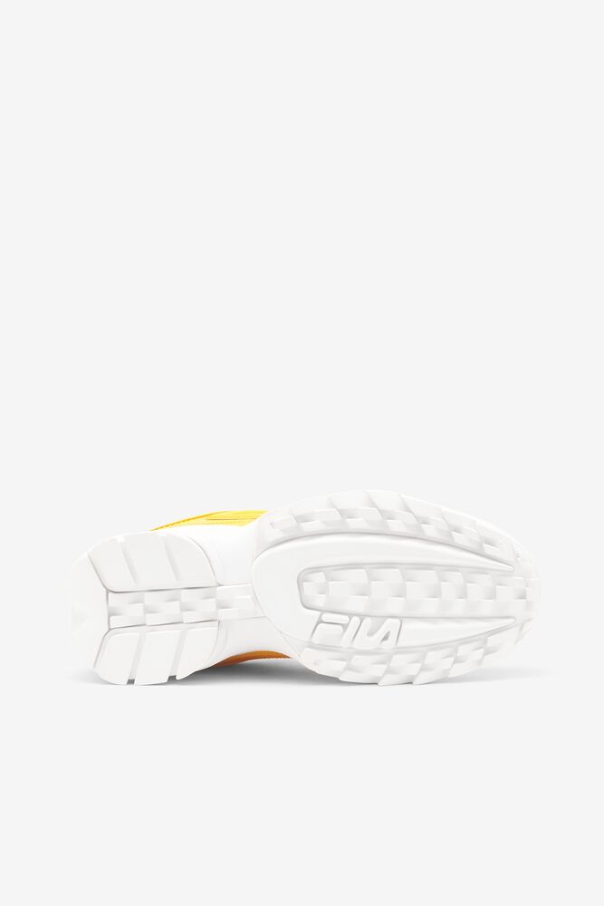 Tenis Fila Disruptor 2 Premium Sneakers Mujer Amarillo Amarillo Blancas | 379402BDH