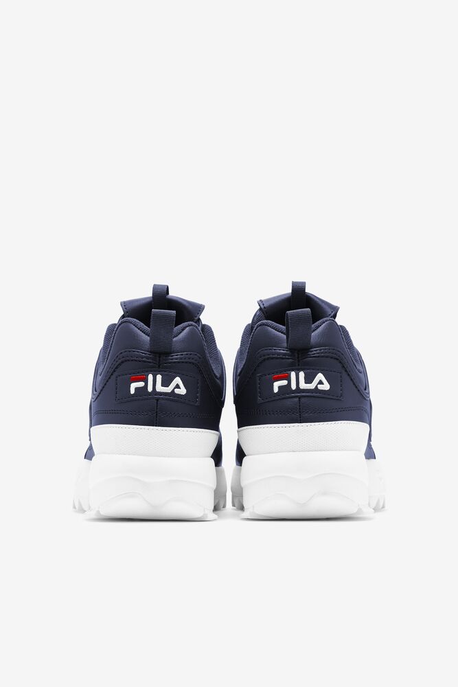 Tenis Fila Disruptor 2 Premium Sneakers Hombre Azul Marino Blancas Rojas | 169250LRT