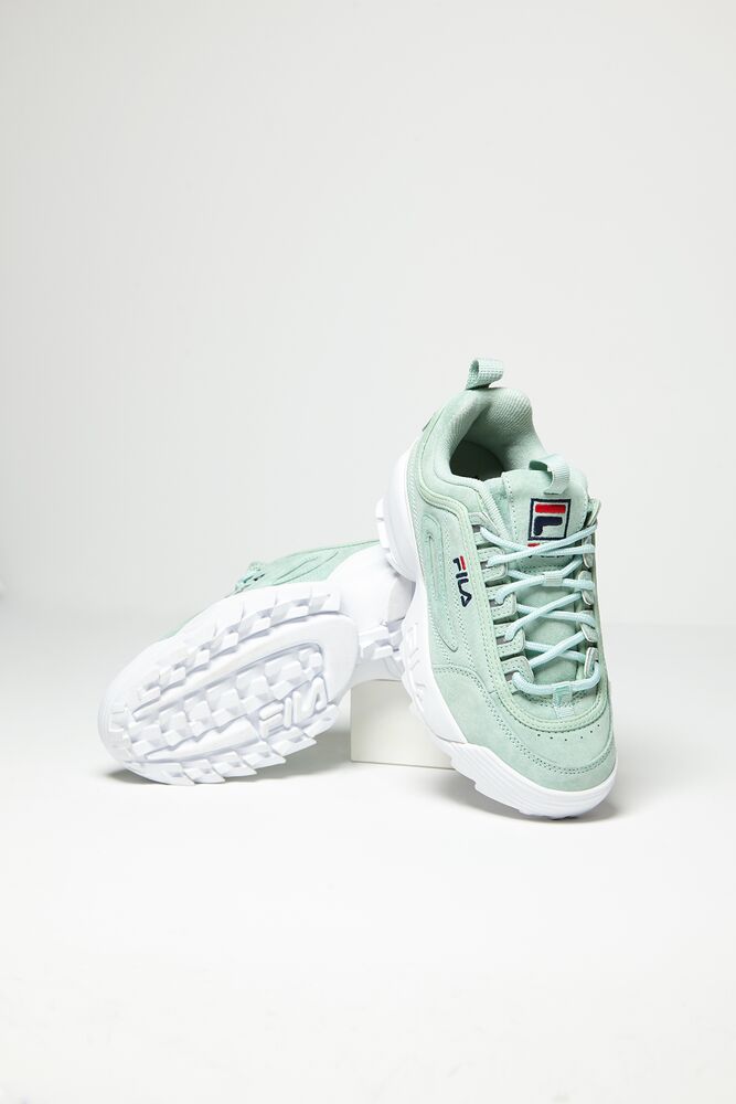 Tenis Fila Disruptor 2 Premium Suede Sneakers Mujer Ptur/Ptur/Wht | 309857TRU