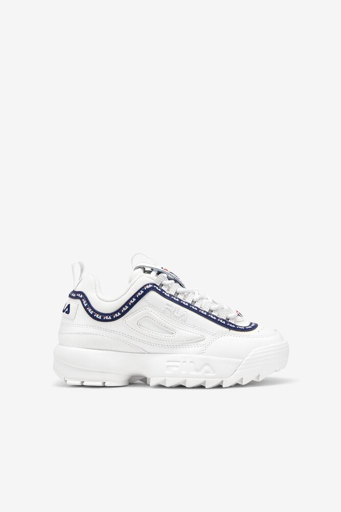 Tenis Fila Disruptor 2 Repeat Sneakers Unisex Blancas Azul Marino Rojas | 045637PRM