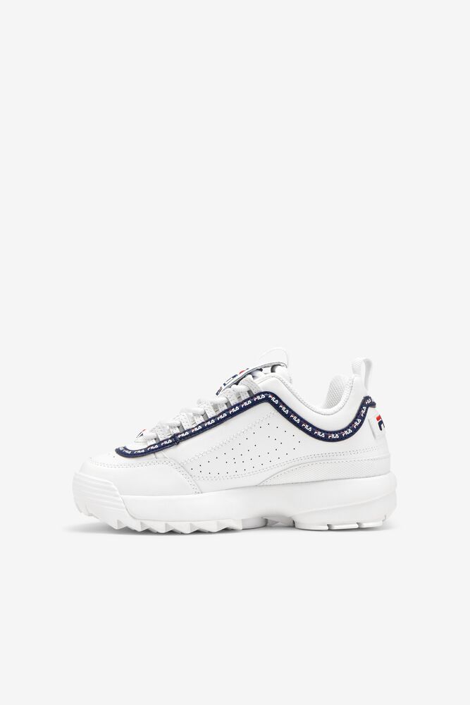 Tenis Fila Disruptor 2 Repeat Sneakers Unisex Blancas Azul Marino Rojas | 124036YLT