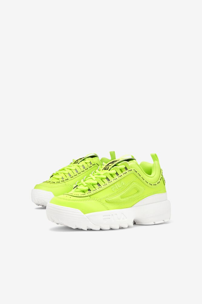 Tenis Fila Disruptor 2 Repeat Sneakers Unisex Amarillo Blancas Negras | 052641DGQ