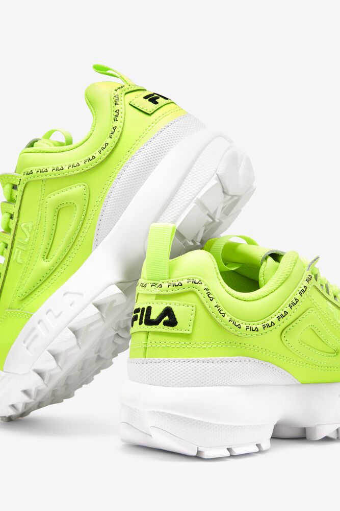 Tenis Fila Disruptor 2 Repeat Sneakers Unisex Amarillo Blancas Negras | 052641DGQ